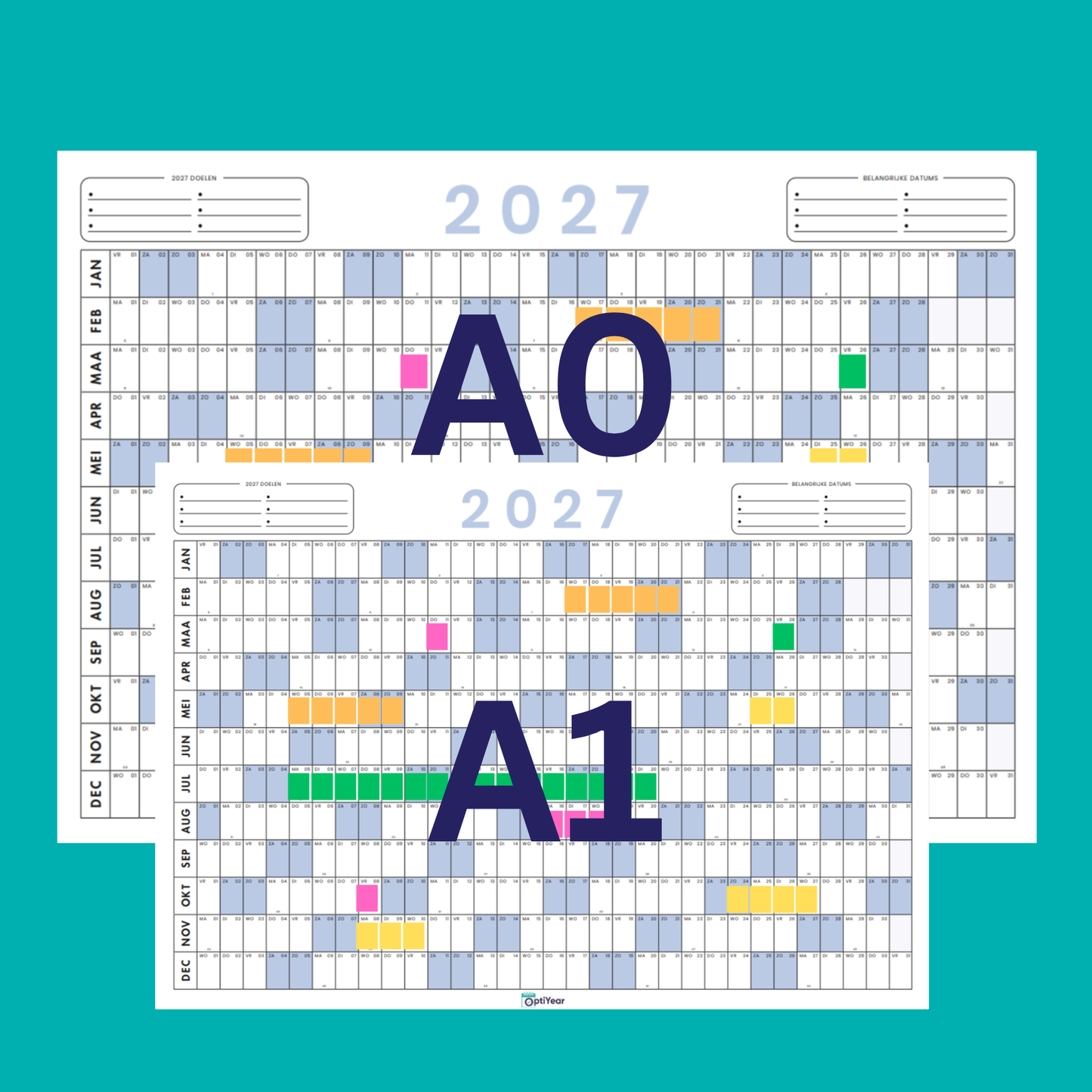 OptiYear jaarkalender 2027