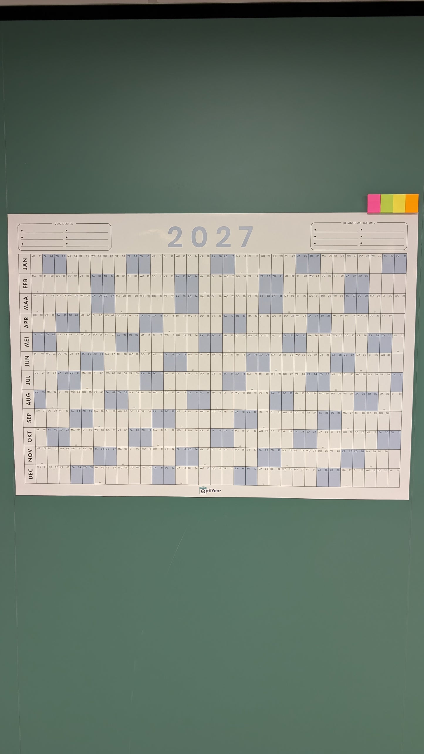 OptiYear jaarkalender 2027