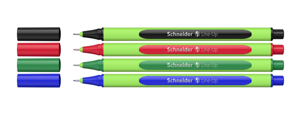 Schneider fine liner in 4 kleuren