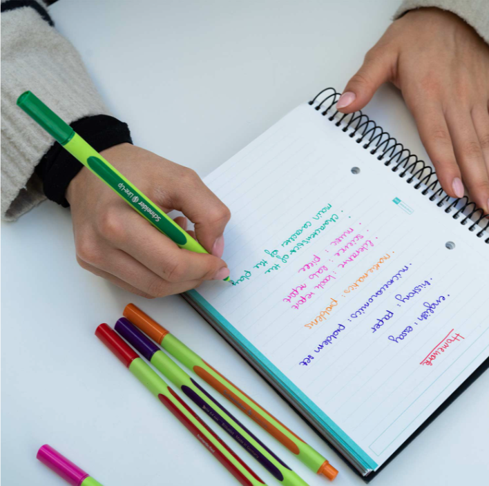 Schneider fine liner in 4 kleuren