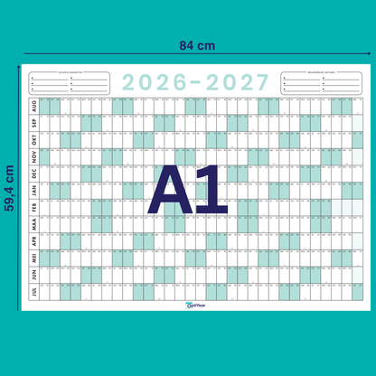 OptiYear schooljaarkalender 2026-2027